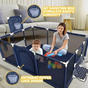 IMBABY Playpen Indoor/Outdoor Play Area with Soft Padding