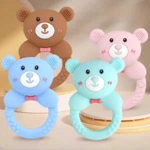 Soft Silicone Teething Rattle