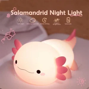 Cute Axolotl Silicone Night Light Touch Control