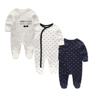 3 Pcs Long Sleeve Baby Romper 100%Cotton