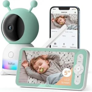5" Baby Monitor 360° Rotation Automatic Tracking