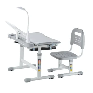 Kids Adjustable Desk Set with Table Lamp